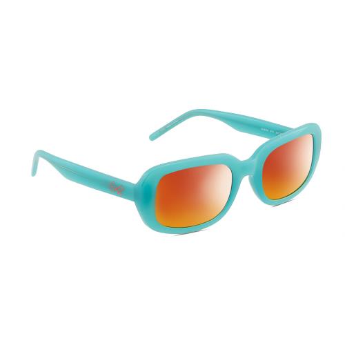 Guess GU8250 Womens Oval Designer Polarized Sunglasses Turquoise Blue 54mm 4 Opt Red Mirror Polar