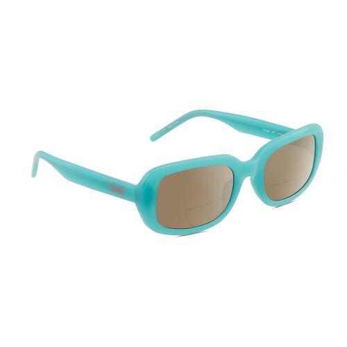 Guess GU8250 Women Polarize Bifocal Reading Sunglasses Turquoise Blue 54mm 41Opt Brown