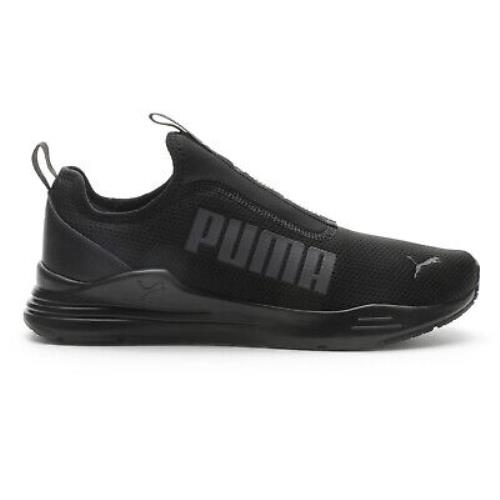 Puma Wired Rapid 38588101 Mens Black Canvas Slip On Athletic Running Shoes
