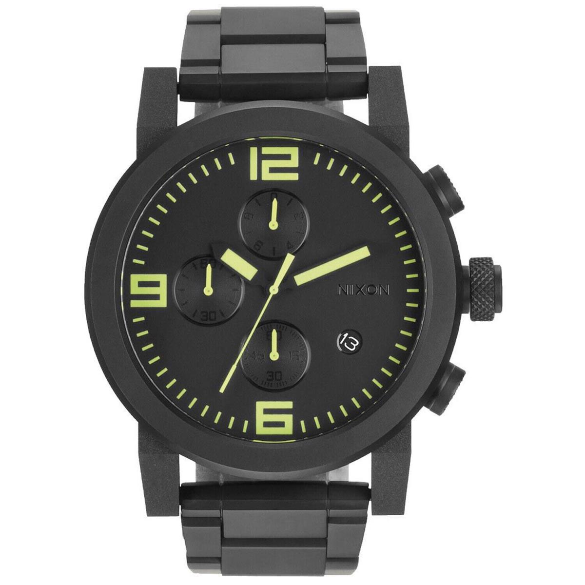 Nixon Men`s The Ride SS Black Dial Watch - A347-1256