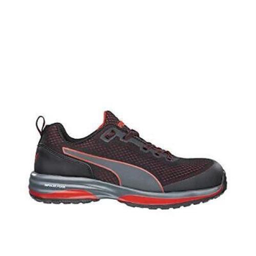 Puma Safety Men`s Speed Low Composite Toe Work Shoe Black/red - 644495 Black/re