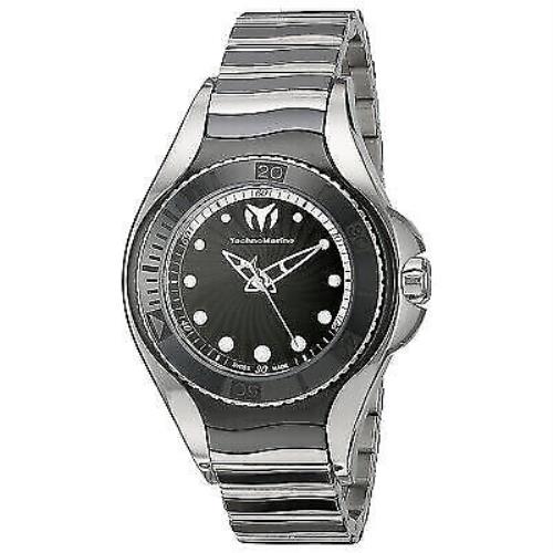 Technomarine Women`s Manta Black Dial Wristwatch 213002 Water Resistant