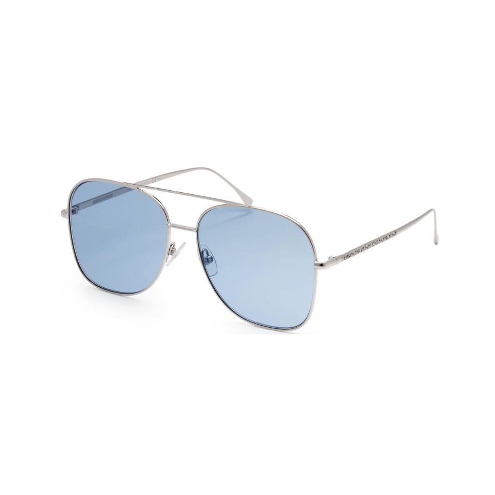Fendi FF0378GS 0378/G/S KUF8N Palladium Azure Roma Amor Hologram Sunglasses - Frame: Silver, Lens: Blue