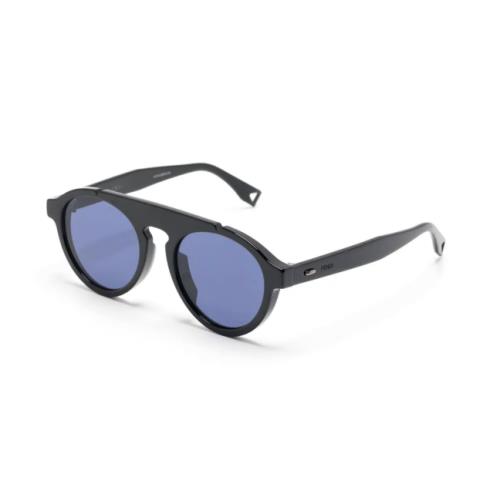 Fendi Angle Blue Round Men`s Sunglasses FFM0013/S 807 52