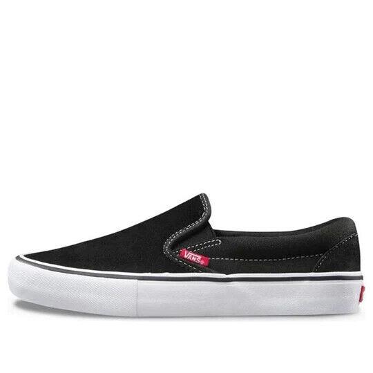Vans Slip-on Pro VN00097M9X1 Men`s Black White Skateboarding Shoes Size 6 HW6 - Black White