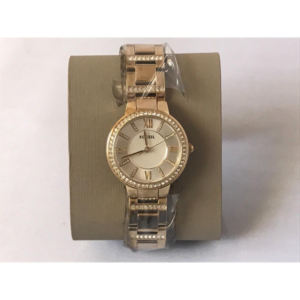 Fossil Virginia ES3283 Women`s Stainless Steel Analog Dial Quartz Watch