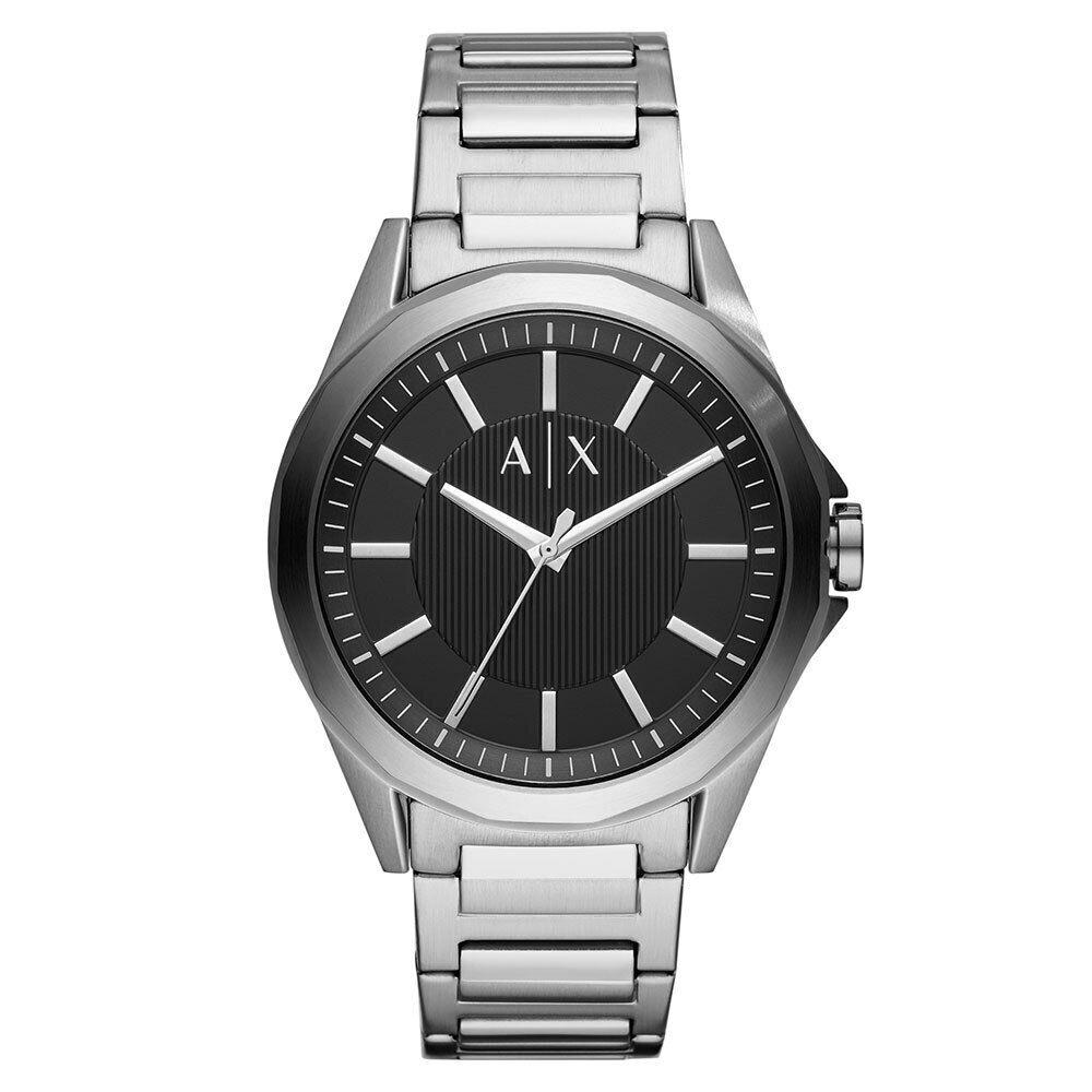 Armani Exchange Black Dial Stainless Steel Silver Men`s Watch AX 2618