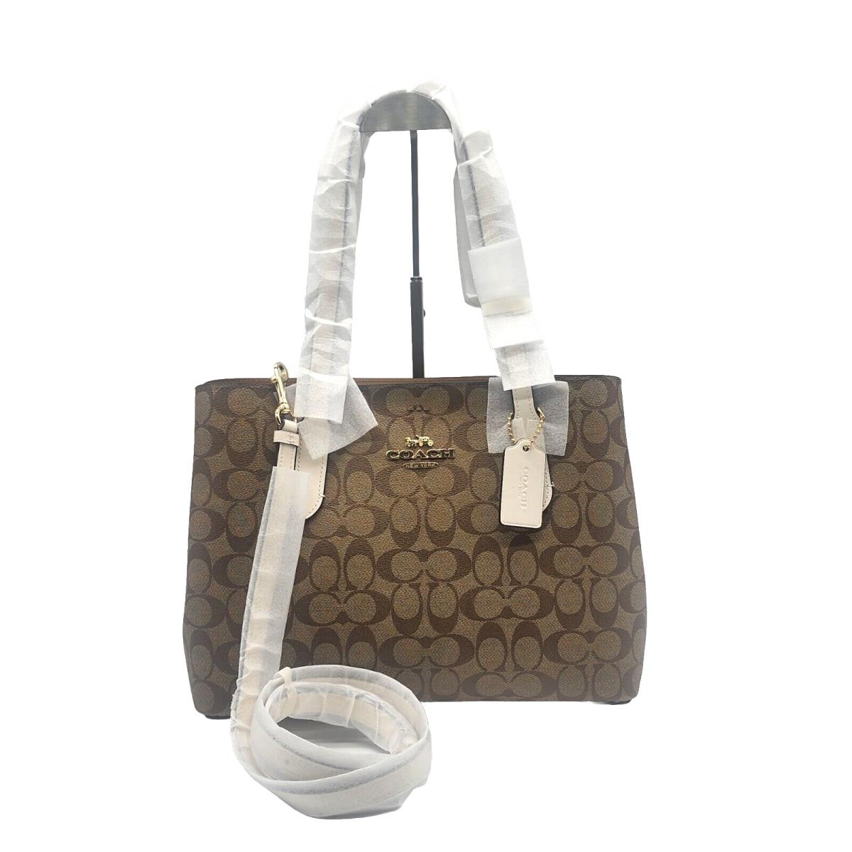 Coach Signature Avenue Medium Carryall F48735 - Im/khaki/chalk