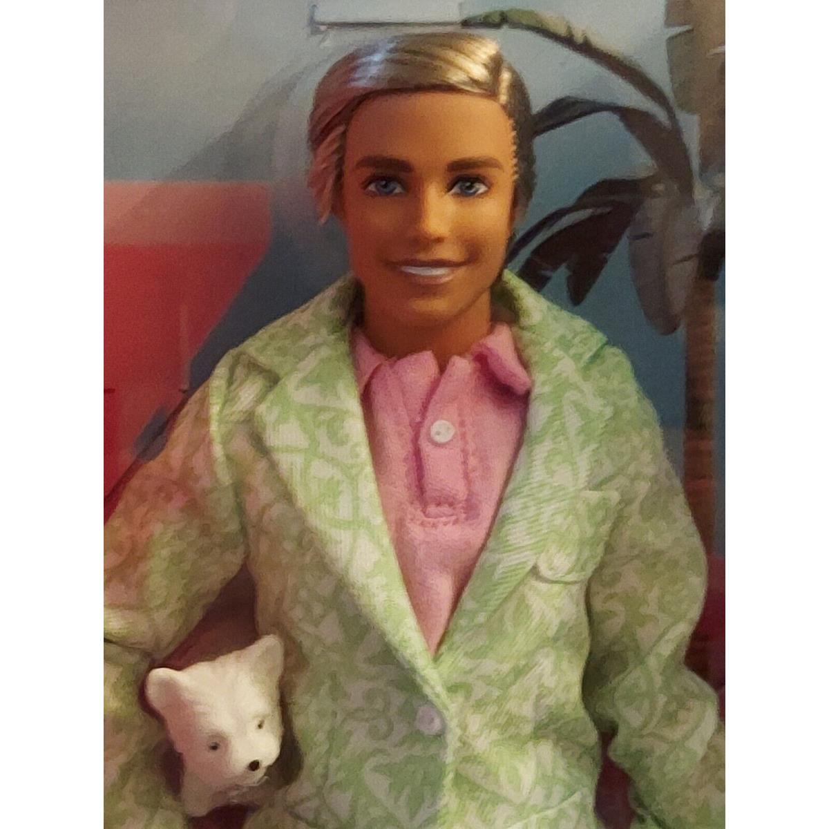Barbie The Movie Sugar s Daddy Ken Doll in Pastel Suit with Dog In Hand