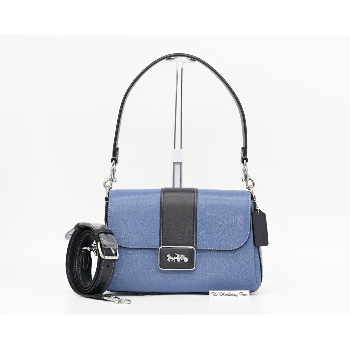 Coach Grace Convertible Shoulder Bag Chambray Pebbled Leather CH207