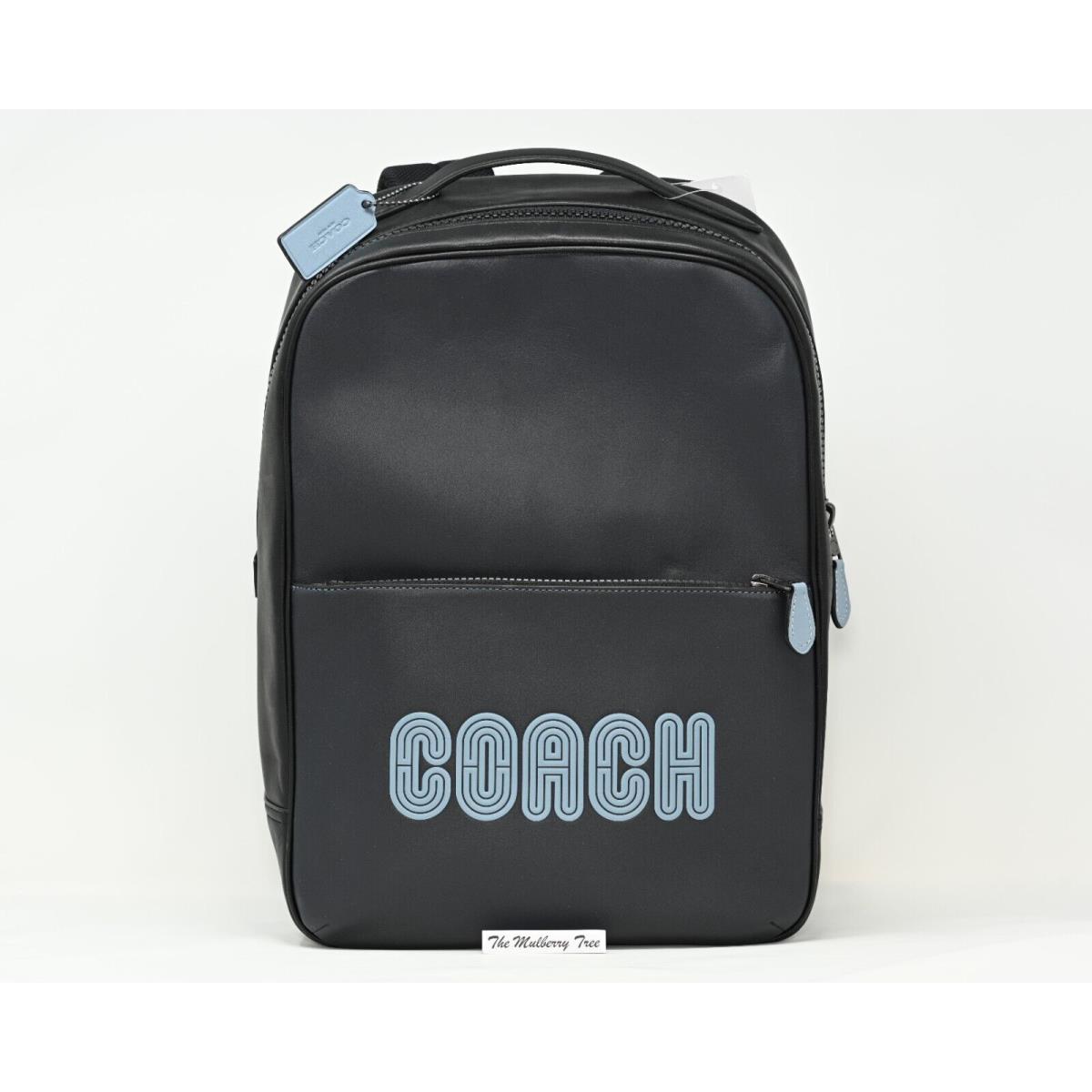 Coach Westway Backpack Colorblock Midnight/black Leather w Patch CE493