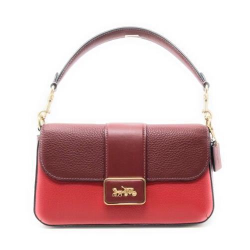 Coach Women`s Mini Grace Crossbody Bag in Pebble Leather Colorblock -red Apple - Exterior: Colorblock - Red Apple Multi