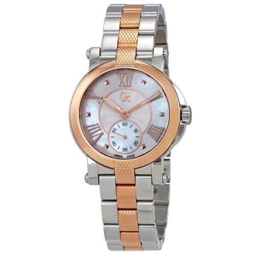 Guess Collection 2Tone Silver Rose Gold 31mm Mop Dial Women`s Watch X50003L1S