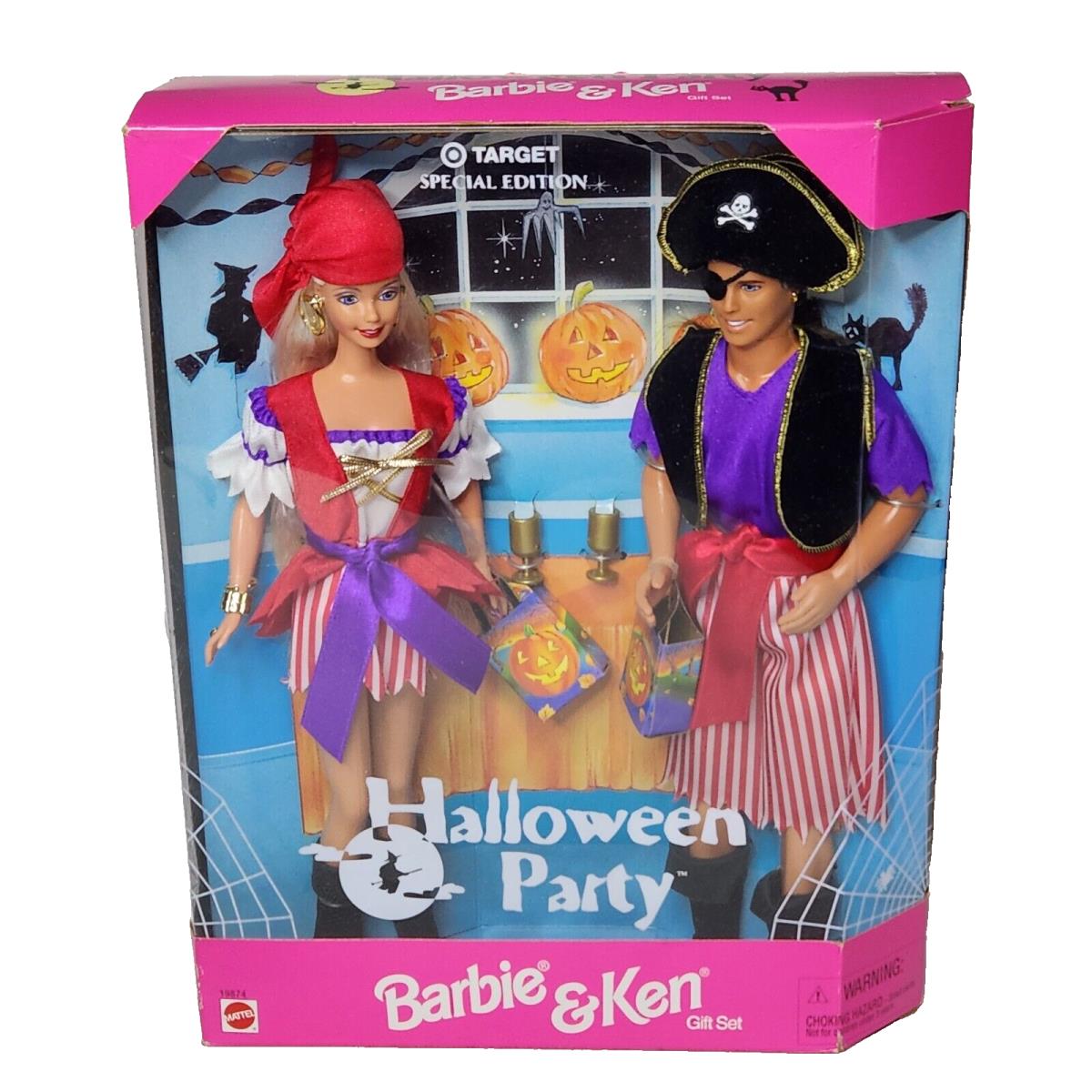 Vintage 1998 Halloween Party Barbie + Ken Doll Mattel Nos 19874