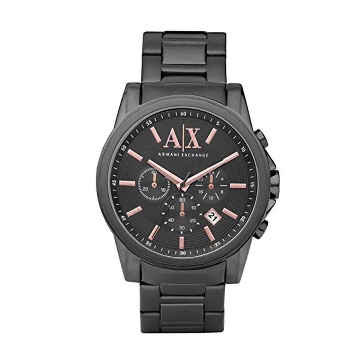 Men`s Grey IP Plated Stainless Steel Watch AX2086 by Armani Exchange