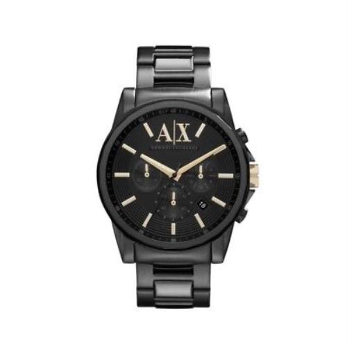 Armani Exchange AX2094 Banks All Black Gold Accent Chronograph 45MM