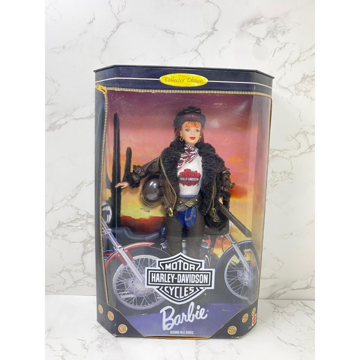 Barbie Harley Davidson Motorcycle Doll 1998 Red Head 2nd Series Doll