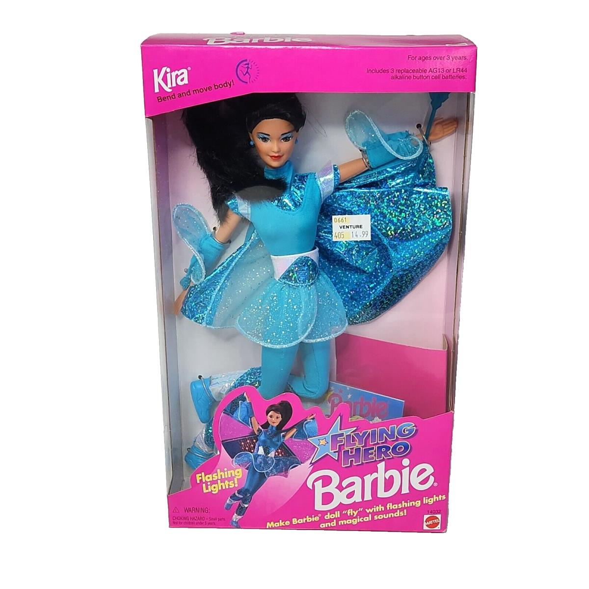 Vintage 1995 Flying Hero Kira Barbie Doll Mattel 14032 IN Box