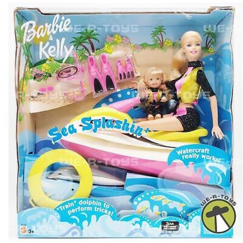 Barbie Kelly Sea Splashin` Doll Playset 2003 Mattel B2770 Nrfb