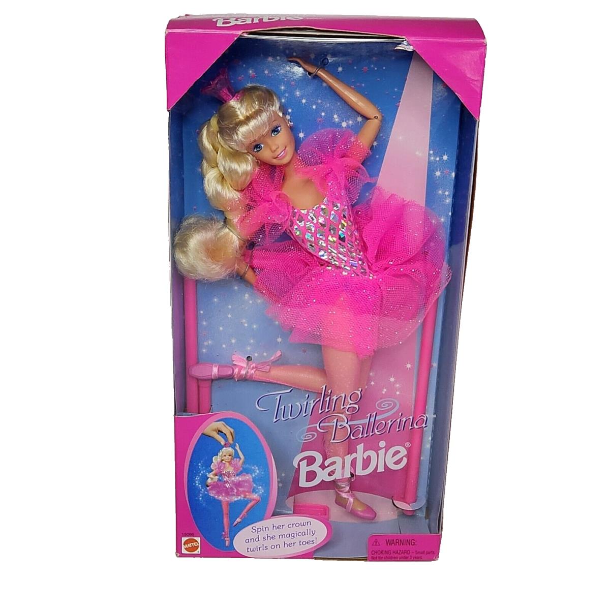 Vintage 1995 Twirling Ballerina Barbie Doll Mattel IN Box 15086
