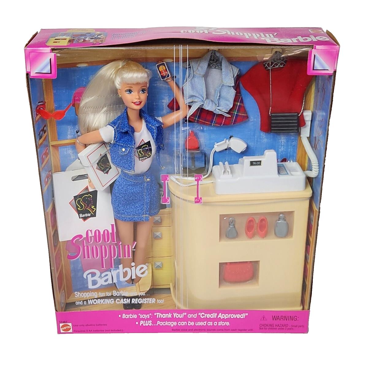 Vintage 1997 Cool Shoppin Barbie Doll Box 17487 Mattel Clothing