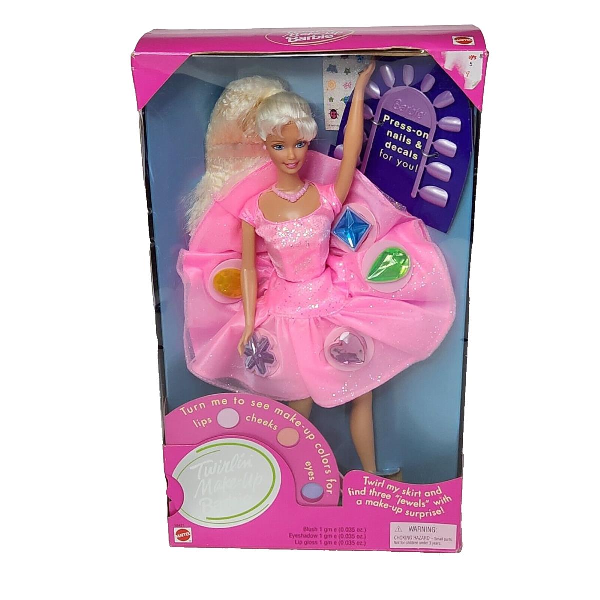 Vintage 1997 Twirlin` Make-up Barbie Doll IN Box 18421 Mattel