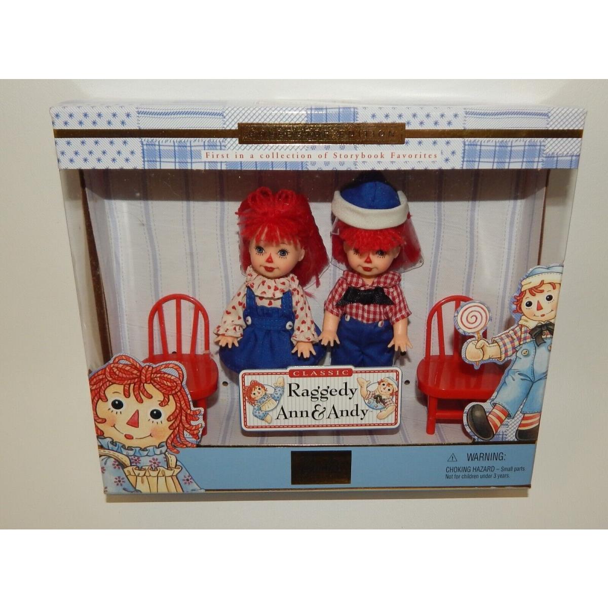 Mattel Barbie Collectibles Kelly Tommy as Raggedy Ann Andy Dolls Set Coa Mib