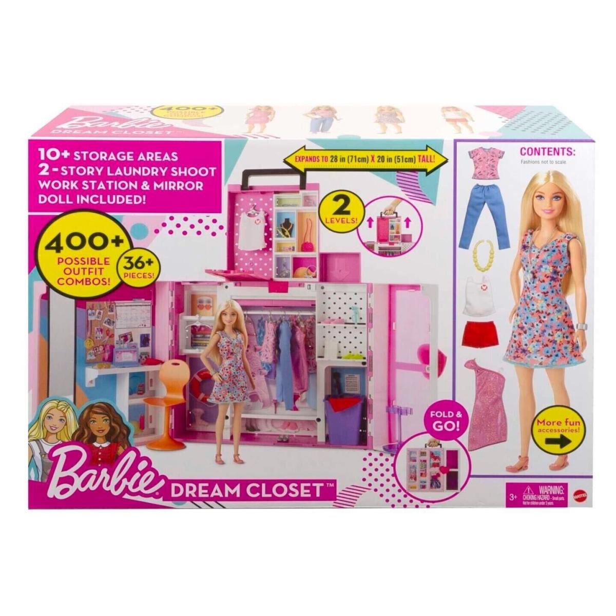 Barbie Dream Closet Doll and Playset with 30 Accessories