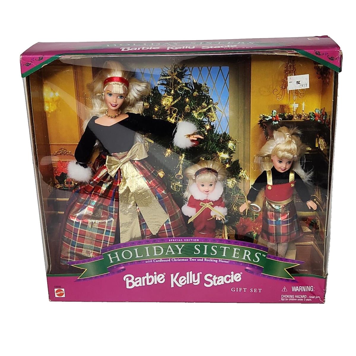 Vintage 1998 Holiday Sisters Barbie Kelly Stacie Doll Mattel Nos Box 19809