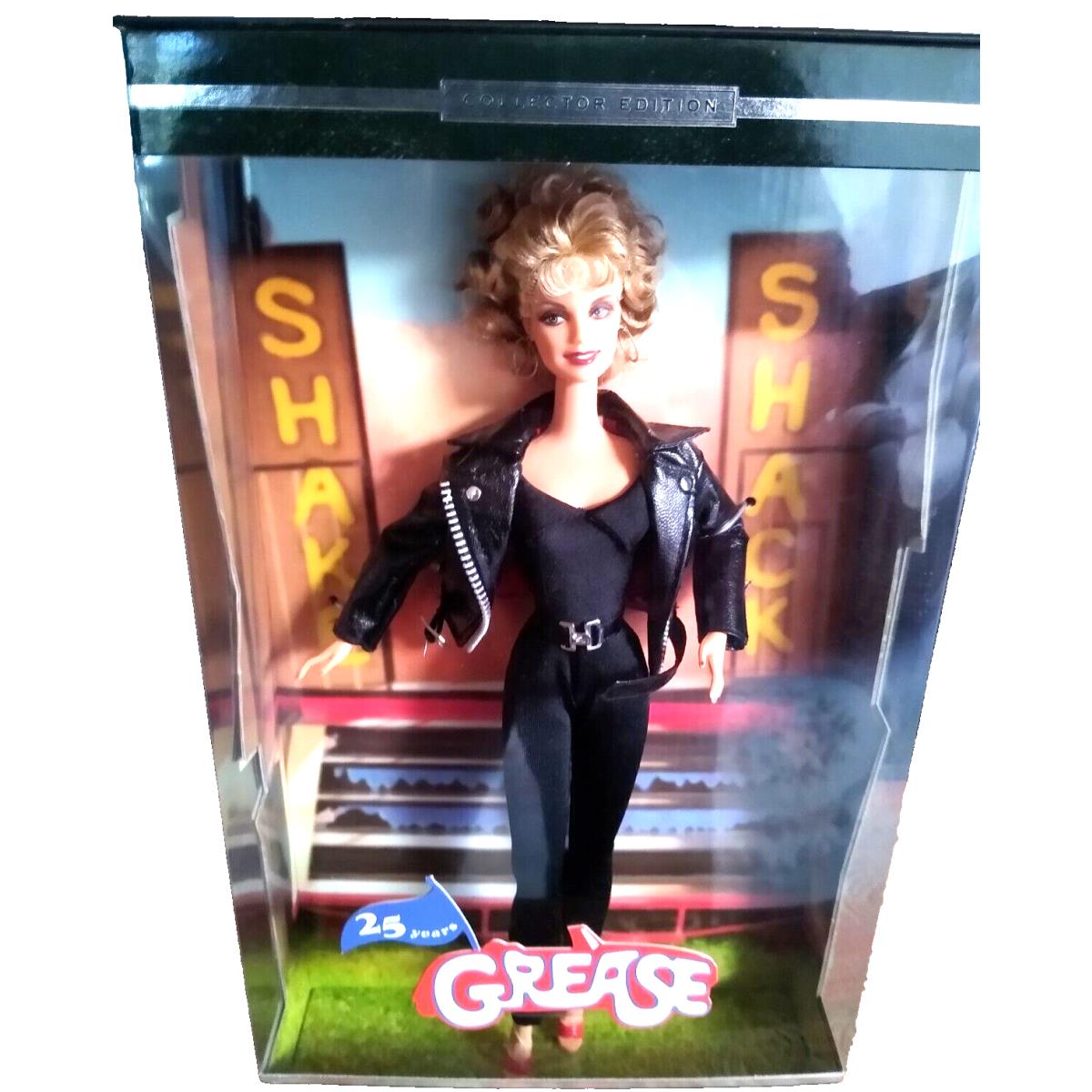 Grease Sandy In Black Leather Barbie 25th Anniversary Collector Edition Mattel