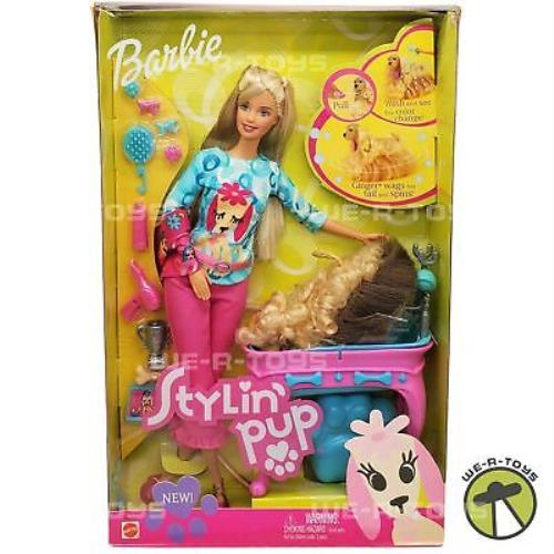 Barbie Stylin` Pup Doll and Puppy 2002 Mattel 56684