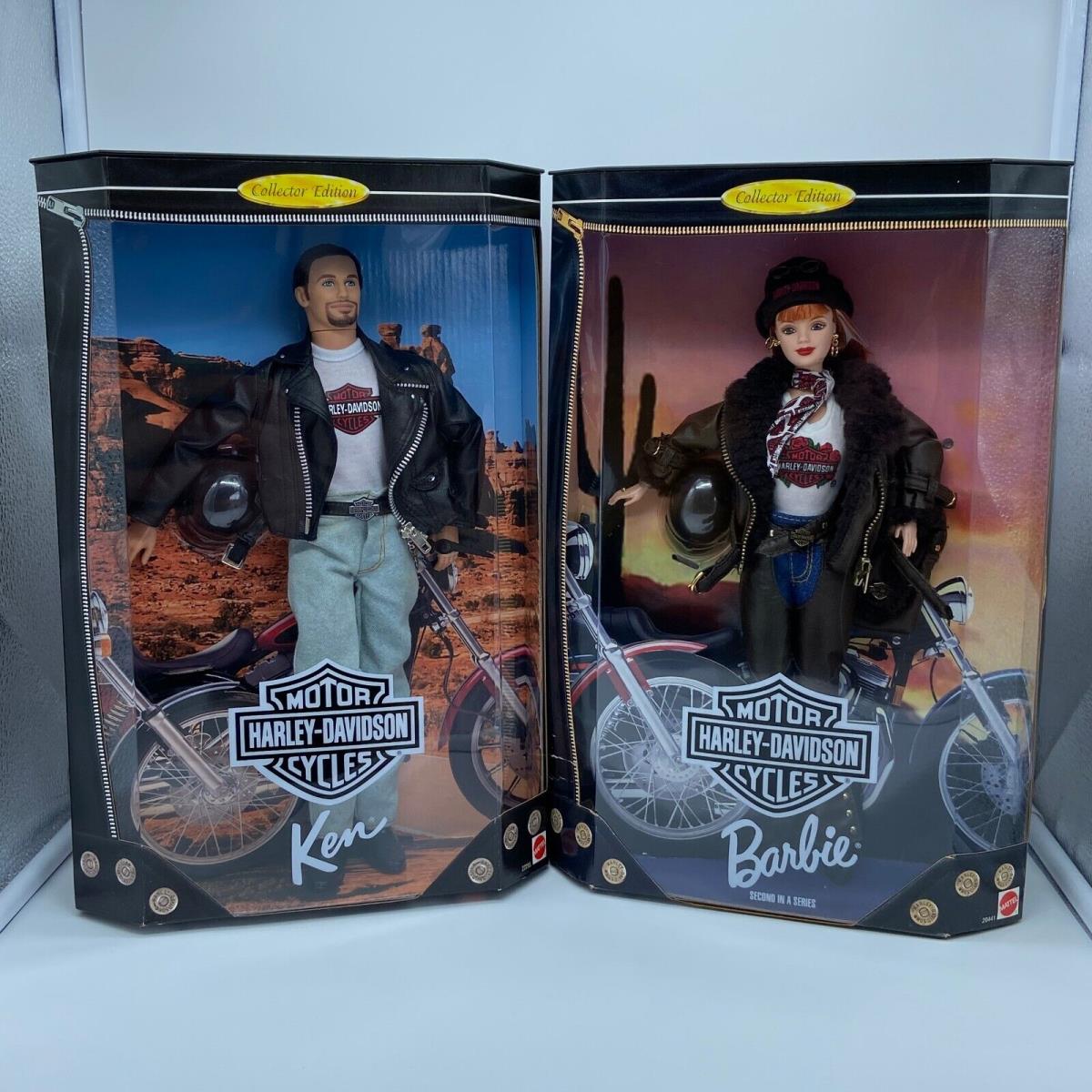 Barbie Ken Pair Harley Davidson Dolls 1998 Collector Edition 22255 20441
