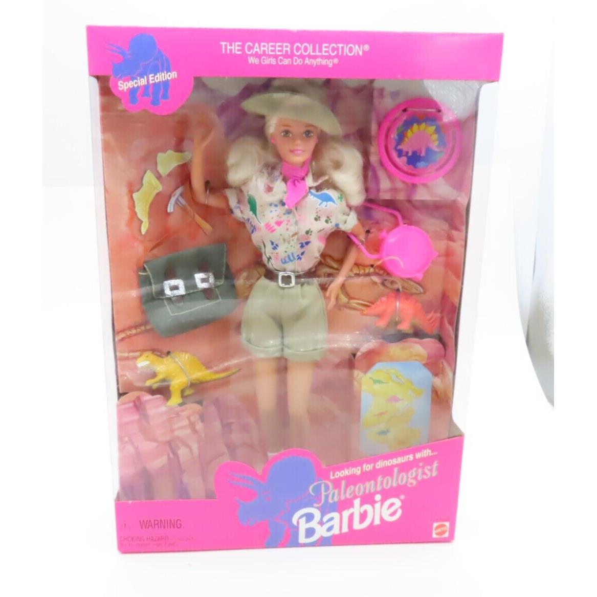 Paleontologist Barbiethe Career Collection 1996 Mattel 17240 Nrfb