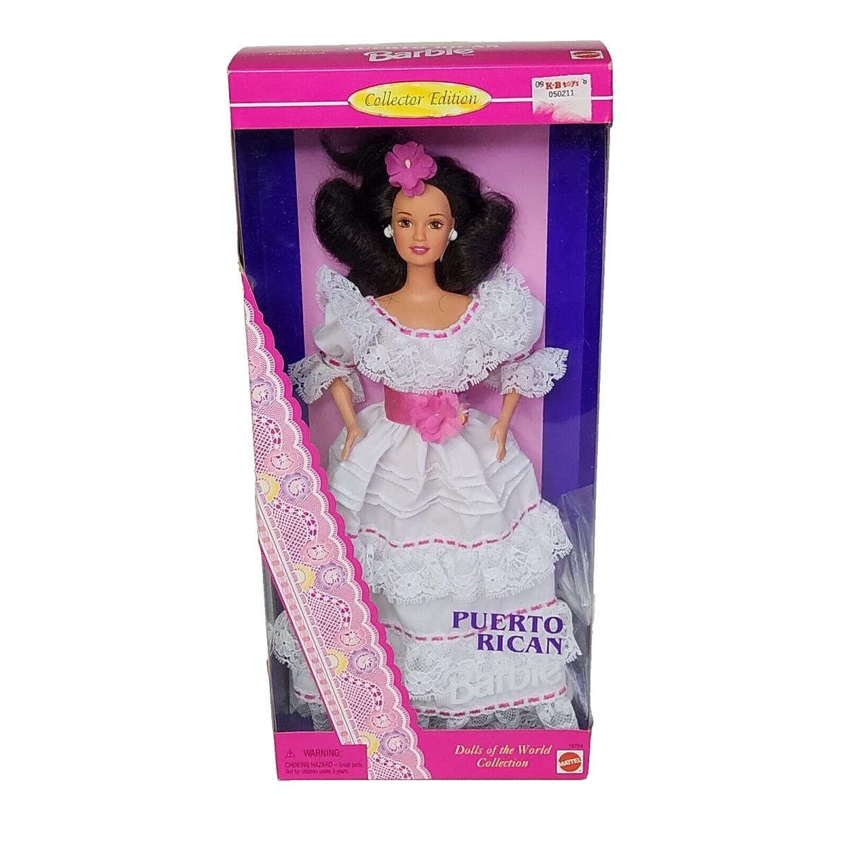 Vintage 1996 Puerto Rican Barbie Doll OF The World Box 16754