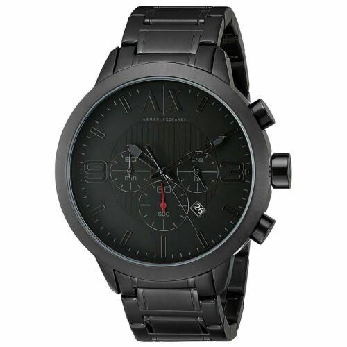 Armani Exchange Men`s Black Stainless Steel Chronograph Watch AX1277