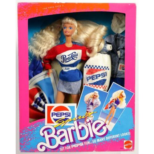 Vintage Pepsi Spirit Barbie Doll 4869 Never Removed From Box 1989 Mattel