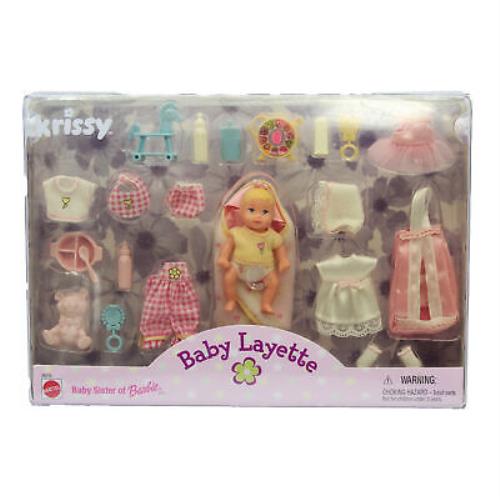 1999 Krissy Baby Layette Barbie Nrfb 26572 Mint Box - Gift Set