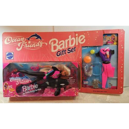 Mattel Barbie Ocean Friends Baby Orca Whale Gift Set 1996