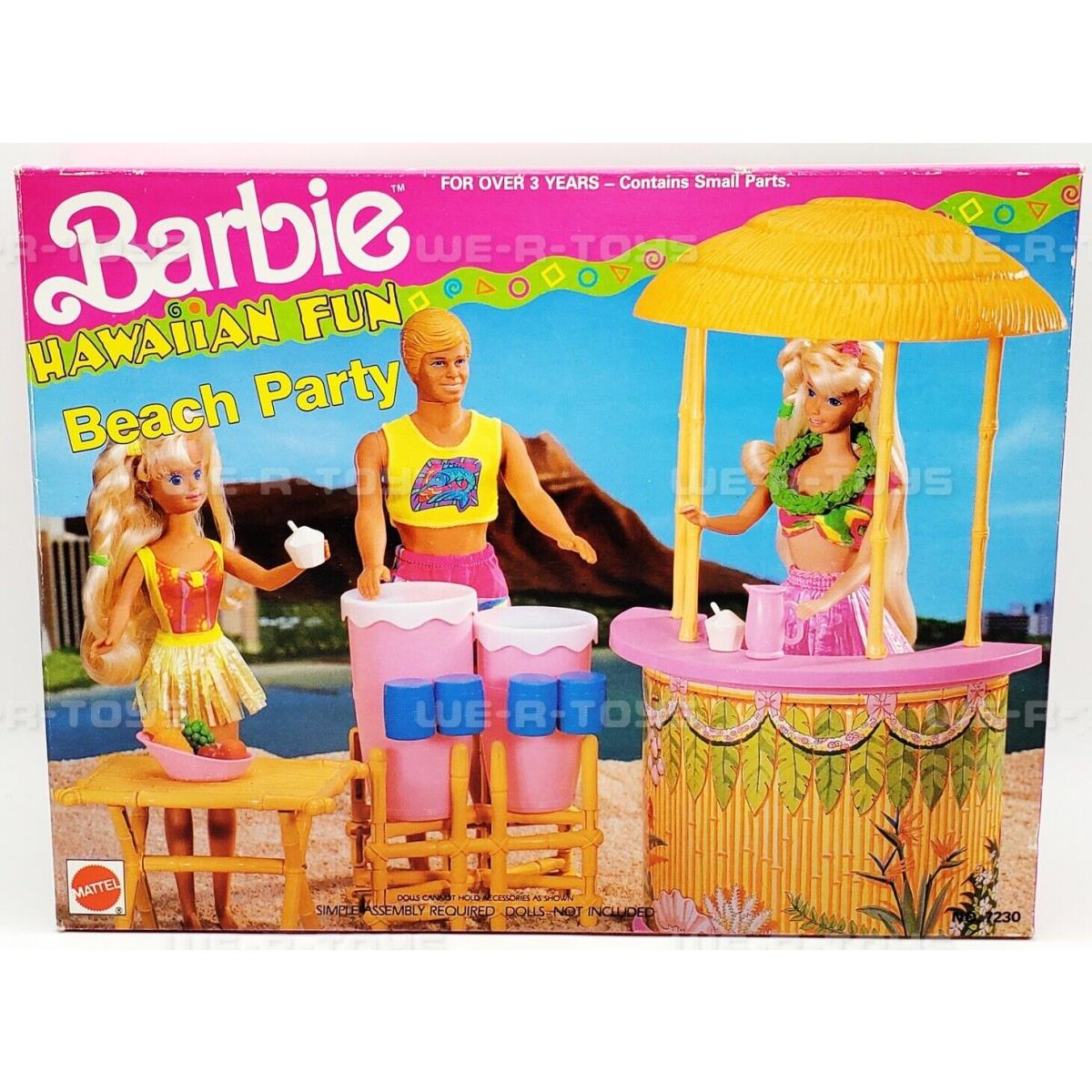 Barbie Hawaiian Fun Beach Party Playset 1990 Mattel 7230