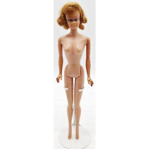 Barbie`s Cousin Midge Blonde Doll Blue Eyes Straight Legs Vintage Mattel 1960s