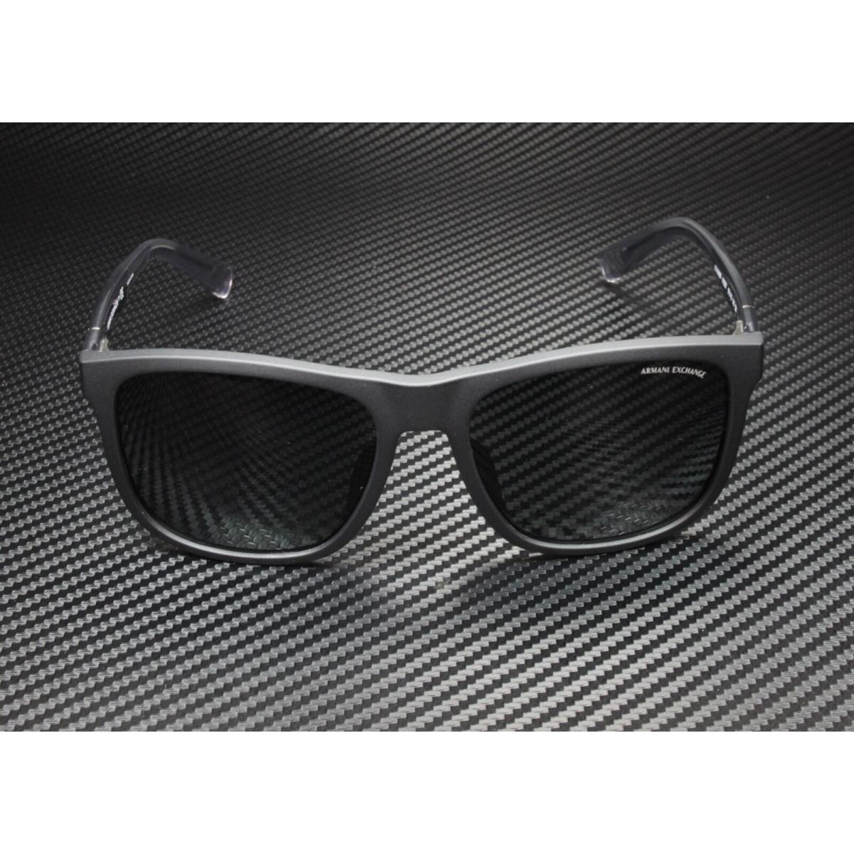 Armani Exchange AX4049Sf 818287 Matte Black Grey 57 mm Men`s Sunglasses