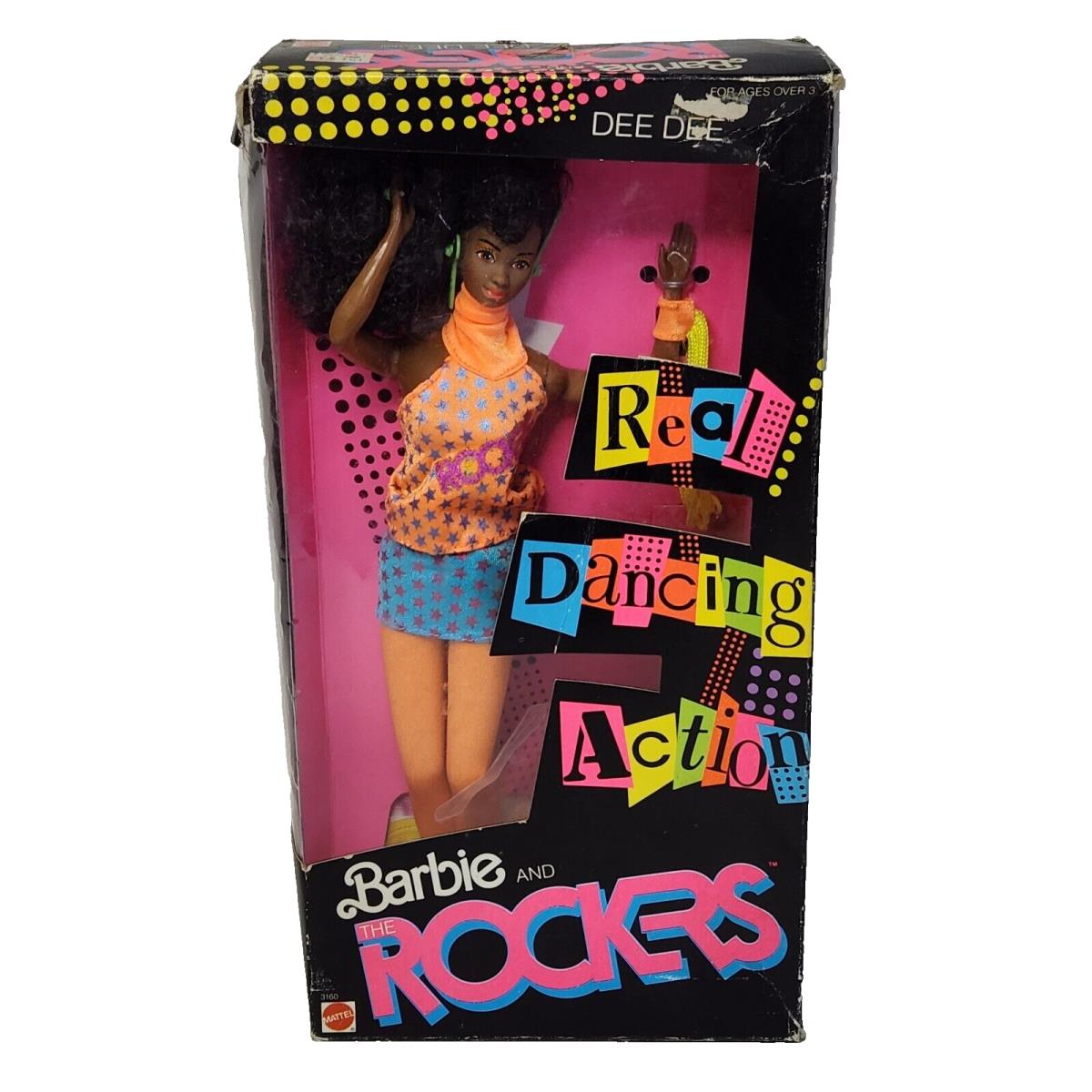 Vintage 1986 Barbie and The Rockers Dee Dee Doll Mattel 3160 Box