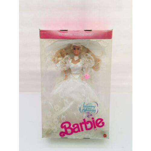 Vintage Mattel 1989 Barbie Doll Wedding Fantasy Lace Dress Rare Nrfb