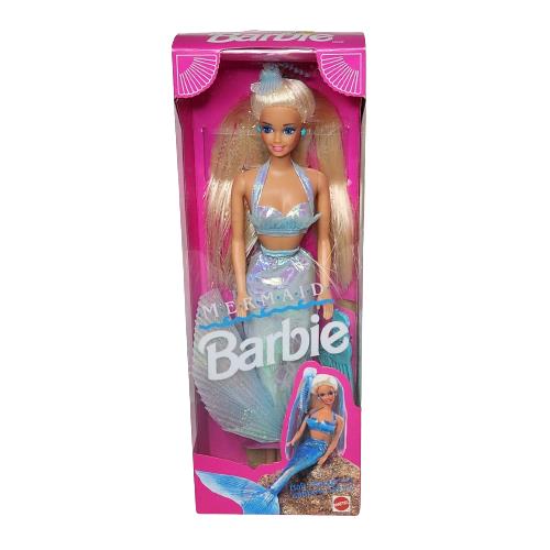 Vintage 1991 Mermaid Barbie Mattel Box Color Changing Hair 1434