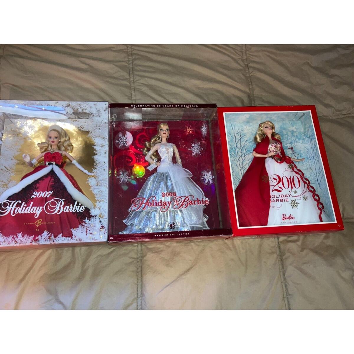 Mattel Barbie Doll Holiday Edition 2007 / 2008 / 2010 Lot of 3