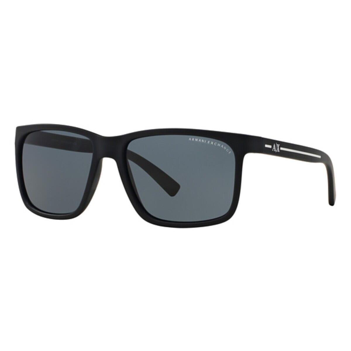 Armani Exchange AX4041SF 8157/87 Blue Square Gray Mirror 58mm Men`s Sunglasses