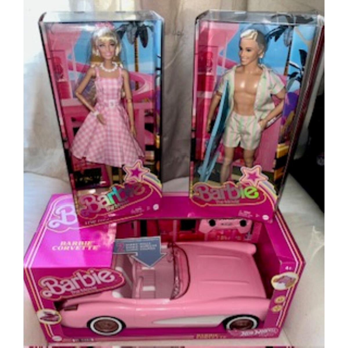 2023 Barbie The Movie Gift Set: Barbie Ken Convertible Corvette Remote Car