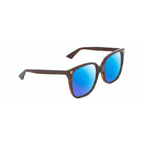 Gucci GG0022S Womens Cat Eye Polarized Sunglasses Tortoise Havana 57mm 4 Options