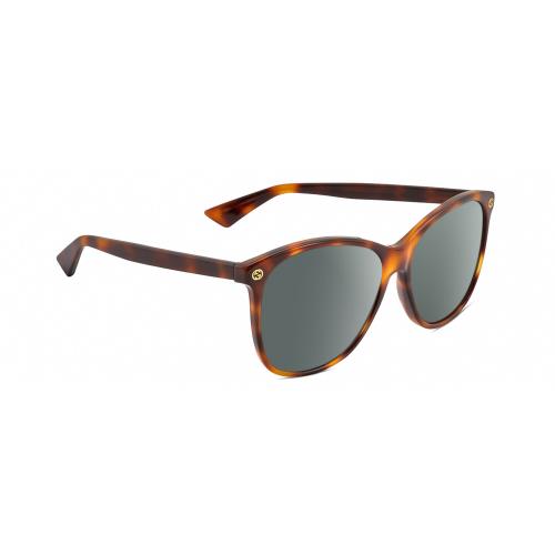 Gucci GG0024S Unisex Polarized Sunglasses in Brown Tortoise Havana 58mm 4 Option Smoke Grey Polar