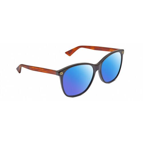 Gucci GG0024S Unisex Designer Polarized Sunglasses Black Brown Havana 58mm 4 Opt - Frame: